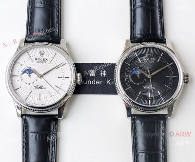 Swiss Copy Rolex Cellini Moon phase 8217 Stainless Steel Watches